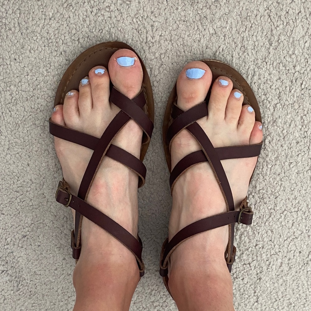 Mossimo Supply Co. Dark Brown Strappy Sandals